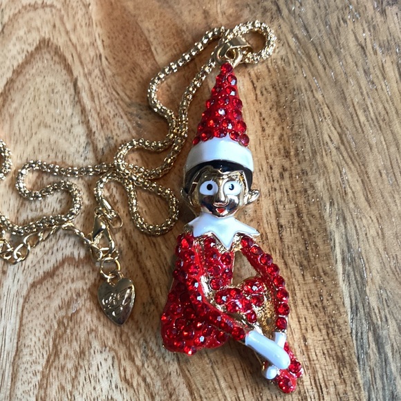 New Jewelry - Betsey Johnson ELF Necklace NEW elf on shelf Christmas necklace